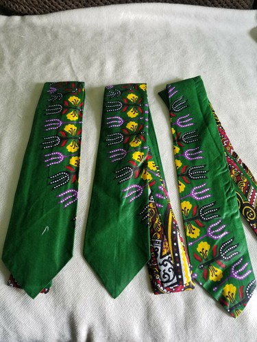 African Dashiki Print cotton Men's Necktie Neck Tie - Picture 3 of 13