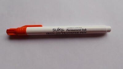 ORANGE Sulky Transferstift kein Bleistift Bügeltransfers selber machen durch Nachzeichnen