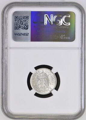 Great Britain - 1940 George VI Silver 6 Pence - NGC MS65 ONLY 2 in