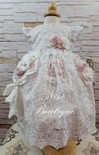 Free Shipping  Baptism Dress, Christening Gown, Baby Girl White Dress
