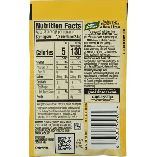 Good Seasons Garlic Herb Salad Dressing Recipe Mix Pack of 6 075 Ounce - Picture 7 of 9