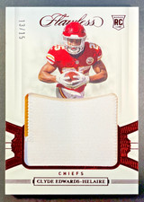 2020 Flawless Clyde Edwards-Helaire RC Red Jumbo 2-Color Patch SSP /15 Chiefs