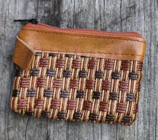 Abaca Hemp Coin Purse – Handmade Wallet – Small Eco Travel Pouch