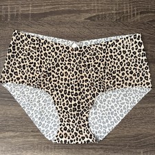 Pink By Victoria  s Secret Large, Beige, Leopard No-Show Hipster Panties