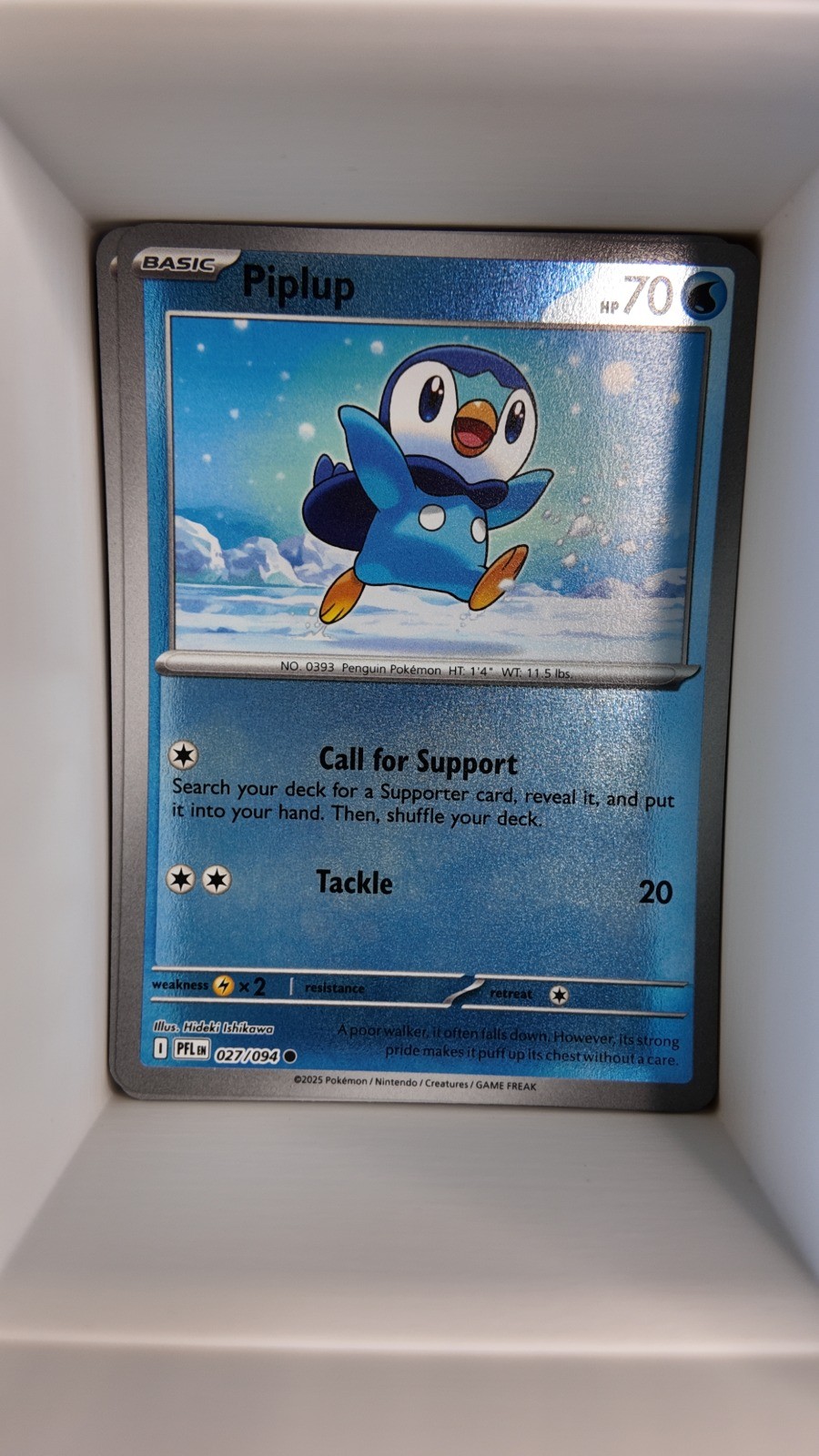 Piplup - 027/094 Reverse Holo POKEMON ME02: Phantasmal Flames ENG LP