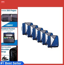 Zipper Binder 2 Inch O-Rings 400 Sheet Capacity Midnight Blue Padded Laptop