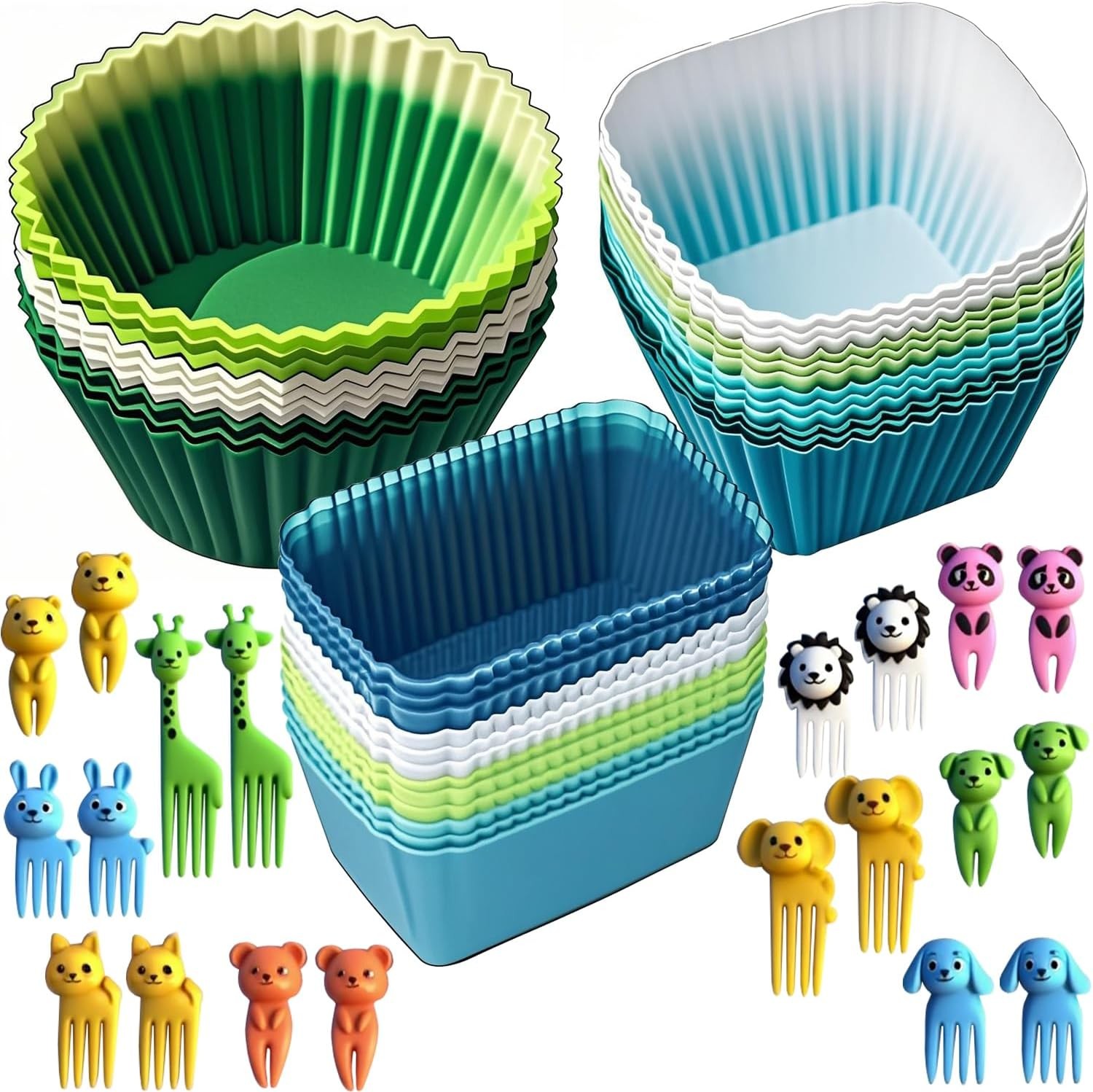 Dividers - Bento Box Lunchbox Accessories Reusable Cupcake Li
