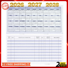 20 Pack Checkbook Register Check Registers for Personal Blank Ledger Transaction