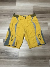 Vintage OAKLEY MTB Tactical Ripstop Yellow Cargo Shorts Zippers Cargo Y2K Men XL