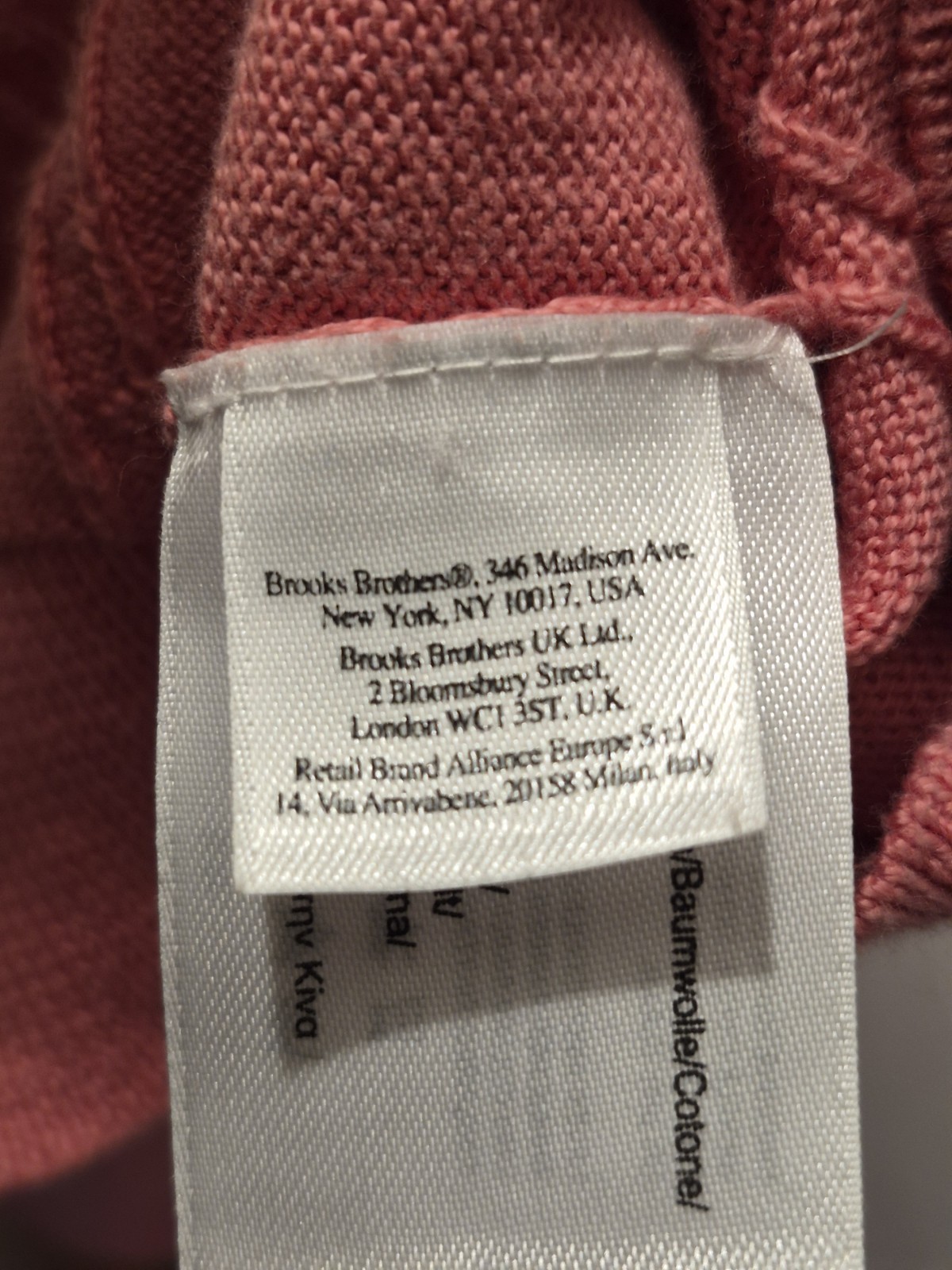Brooks Brothers Supima Cotton Cardigan Pink Cable Knit Button Up Size Small image 3