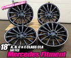 Mercedes 18 AMG STYLE Turbine Alloy Wheels C Class W204 W205 STAGGERED NEW