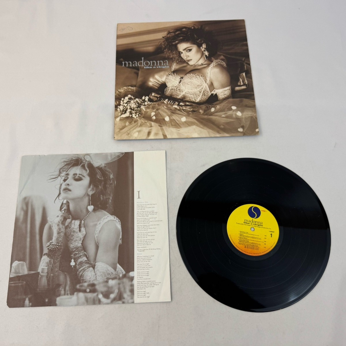 MADONNA like a virgin SIRE 1-25157 classic 80s upside-down back