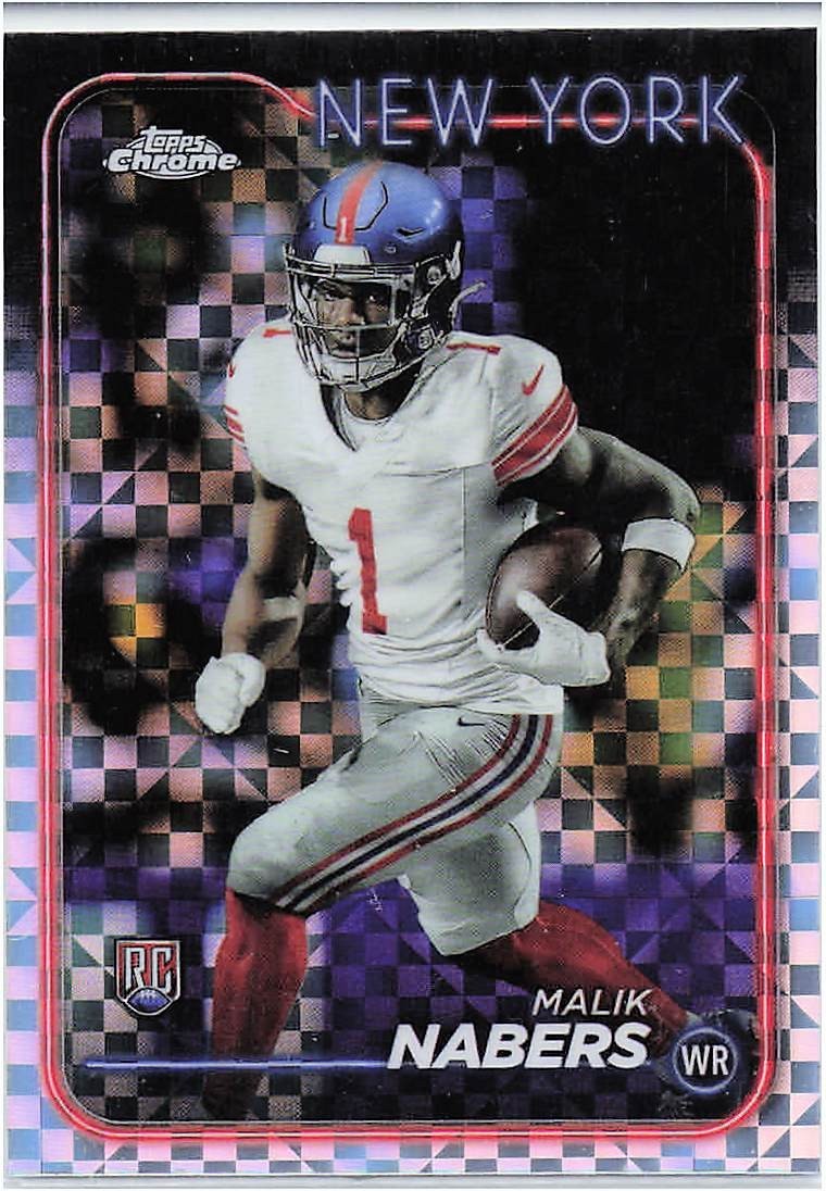 2024 Topps Chrome - Rookies Malik Nabers #205 X-Fractor (RC)