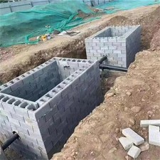 Molde de plástico de ladrillo hueco cuadrado módulo de bloque de alcantarillado de concreto molde hágalo usted mismo