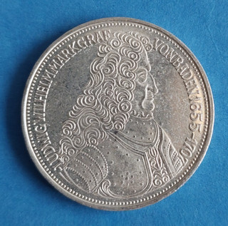 BRD 5 DM SilberGedenkmünze 1955 G Markgraf von Baden Ag625 vz