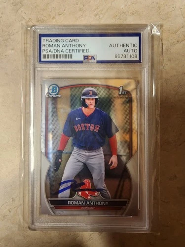 2023 Bowman Chrome Prospects ROMAN ANTHONY 1st AUTO PSA/DNA Authentic Red Sox