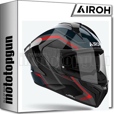 AIROH FULL FACE MOTORCYCLE HELMET MATRYX MXW55 WIDE GLOSS RED S
