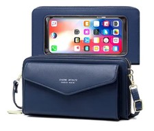 Faux Leather Crossbody Phone Bag for Women, RFID Blocking Touch Screen Wallet...