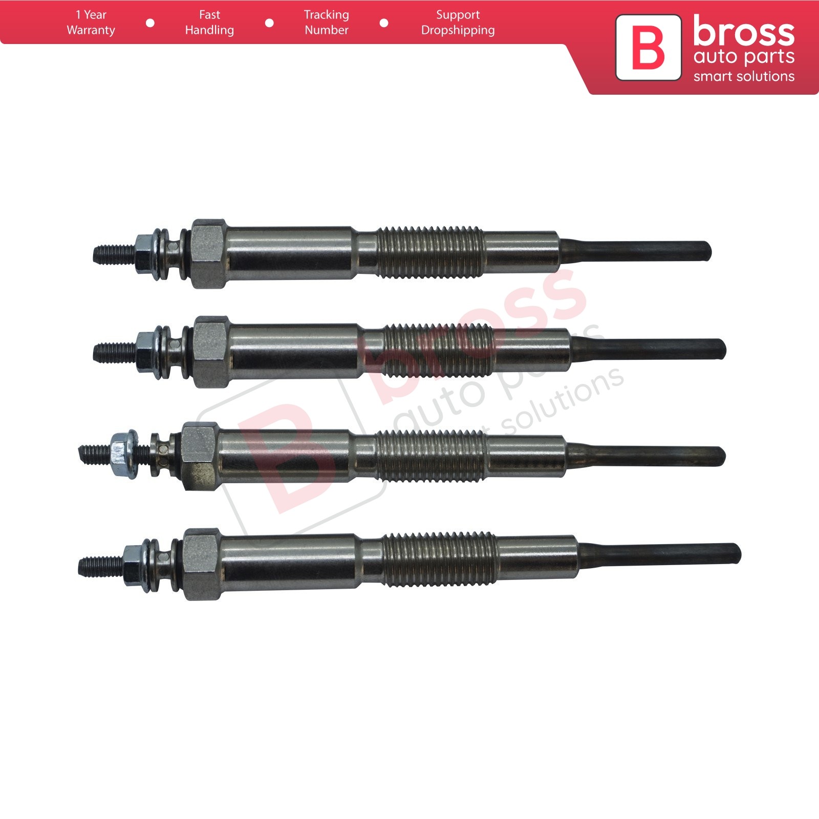 BGP74 1 4 Pieces Heater Glow Plug 11 Volt RF2A1860, 0100226526 for Mazda 2.0D