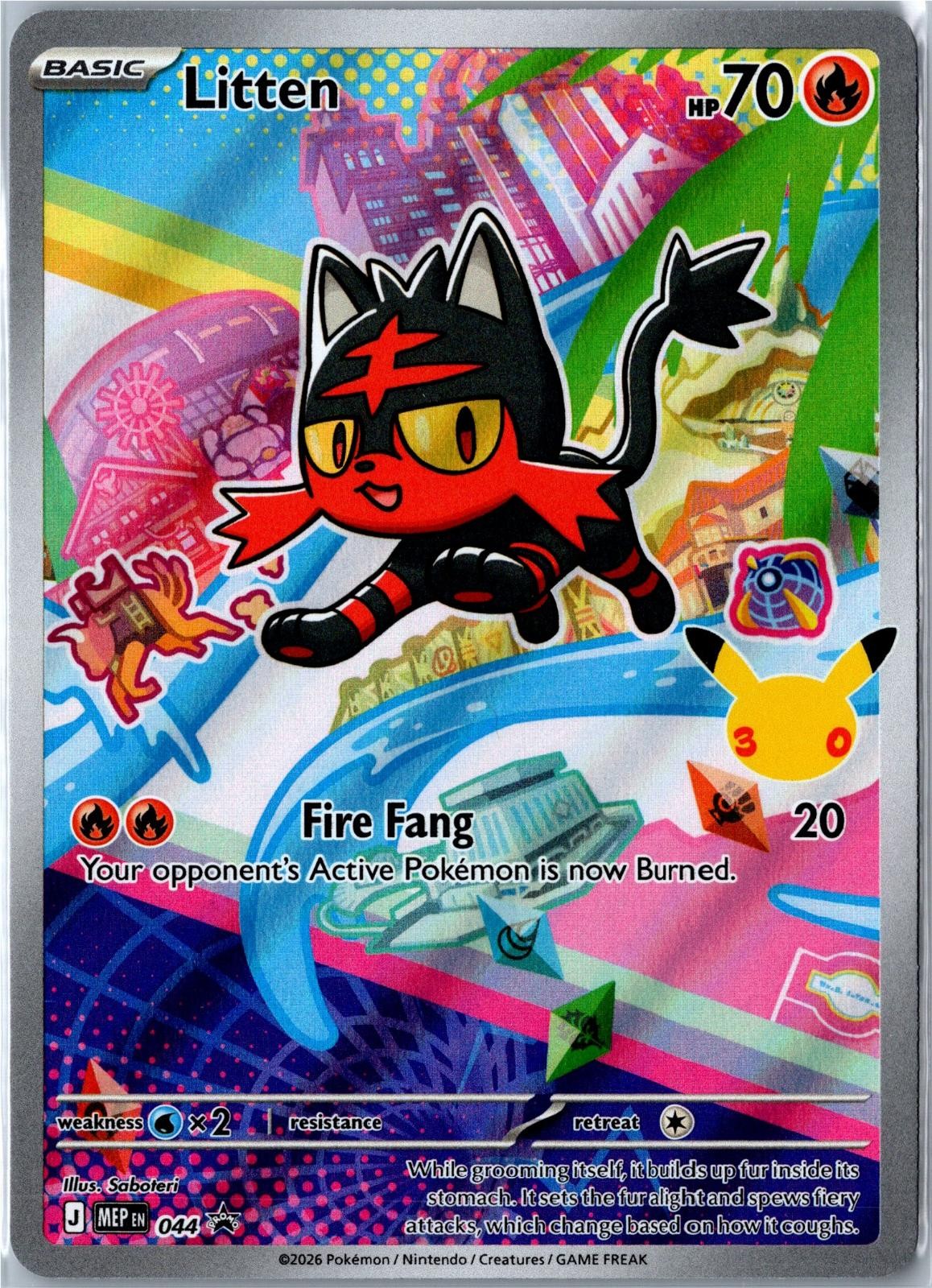 Litten ME: Mega Evolution Promo 044 2025 Promo Holo Near Mint