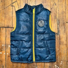 DKNY Puffer Vest Kids 24M Navy Solid Pocket Sleeveless Mock Neck Full Zipper