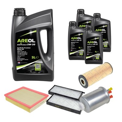 STELLOX Inspektionspaket AREOL ECO Protect 5W-30 9L für Ssangyong Actyon Sports