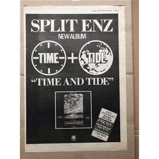 SPLIT ENZ TIME AND TIDE POSTER SIZED original music press advert from 1982 - pri