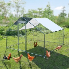 10x10ft Large Metal Chicken Coop Run Cage Dog Cage Fence Outdoor Kennel Playpen
