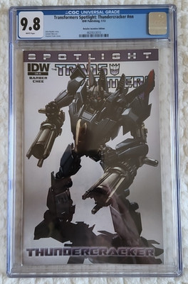 Transformers Spotlight on Thundercracker 1 RI Variant Cover CGC 9.8 IDW Comics