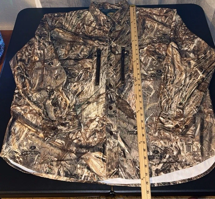 Cabela’s Camouflage Mossy Oak Long Sleeve Duck Blind Shirt Size 2X Hunting - Image 4 of 4