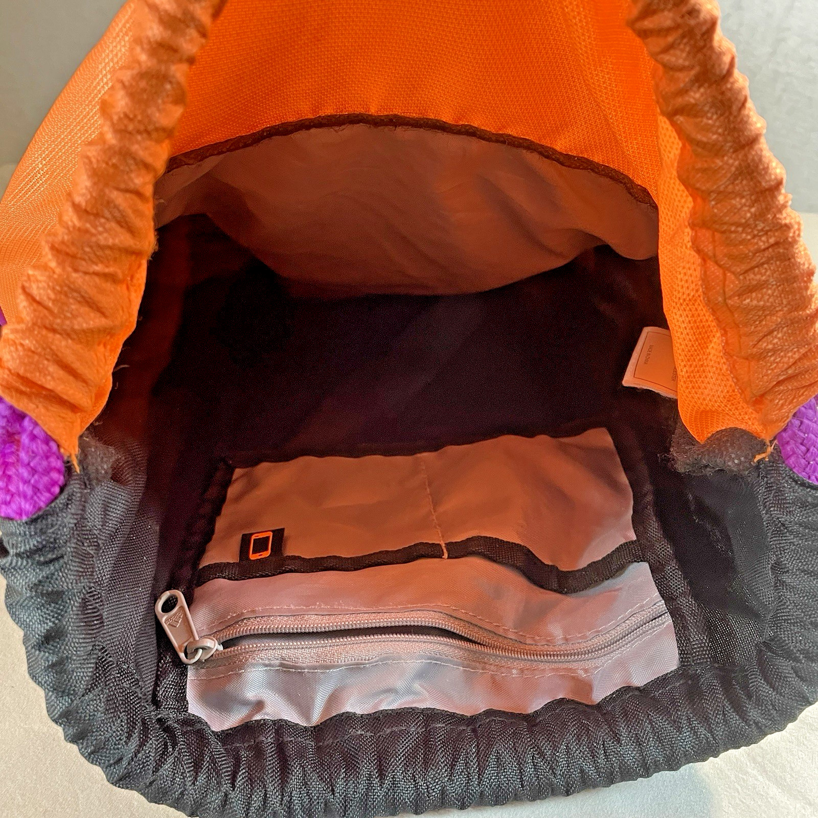 Adidas Drawstring Backpack Orange Black Purple St… - image 8