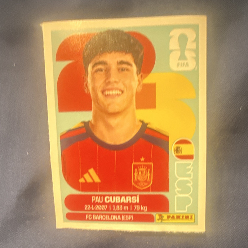 Panini FIFA World Cup 2026 Pau Cubarsi Spain FC Barcelona Updated Set