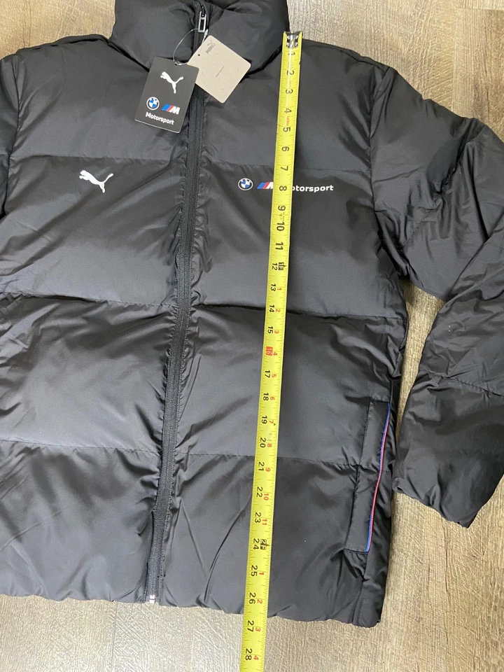Puma BMW M Motorsport ESS+ Puffer Jacket Winter Coat Black Mens Size Large New - Image 3 of 4