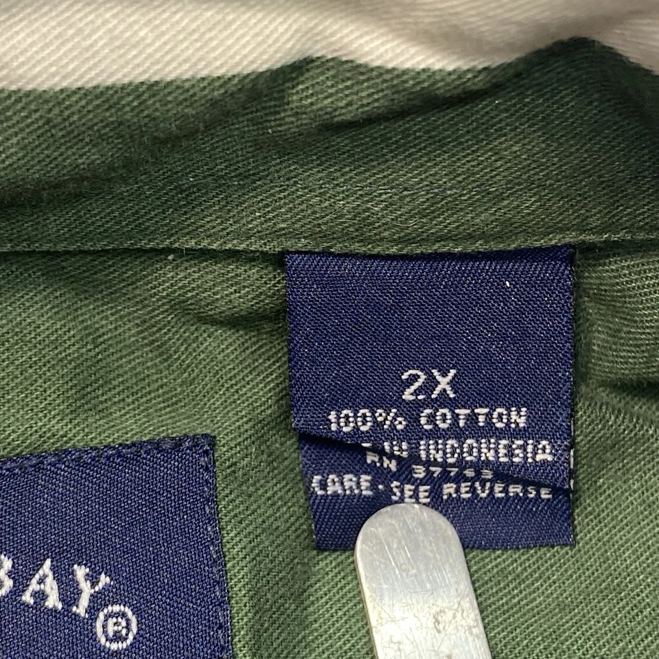 Vintage 90s Harbor Bay Striped Multicolor Button Down T-Shirt Men’s Size 2XL - Image 3 of 4