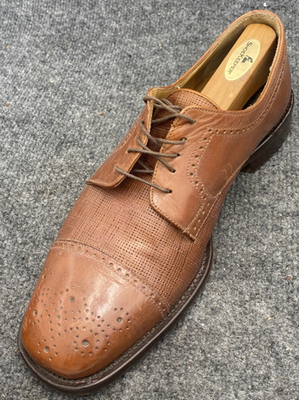 Enzo Collection Italian Brown Perforated Cap Toe Oxford  display picture 1