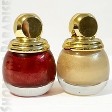 2 Christian Dior Gold 220  Deep Red 760 Nail Polish Bouton D'O Dotrific Vernis