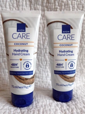 AVON 2 x CARE ~ COCONUT HYDRATING HAND CREAMS je 75ml *NEU*
