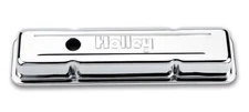 Holley 241-80 Chrome Holley embossed valve covers for 1958-86 Chevy small block