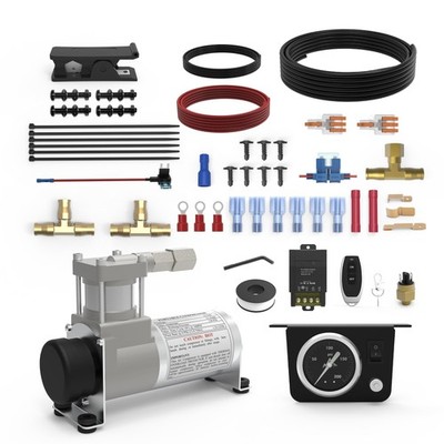 Air Bag Compressor Automatic Air Up with Low Pressure Sensor Lightning Inflat...