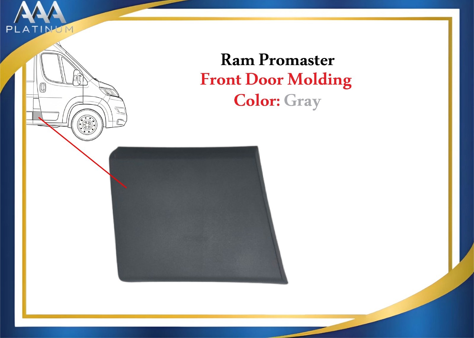 For 2014-2018 Ram Promaster 1500-3500 Right Front Side Body Trim Molding PICKUP