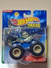 2026 Hot Wheels Monster Trucks Leopard Shark / GREAT BITE FYJ44 w/Crushed Car