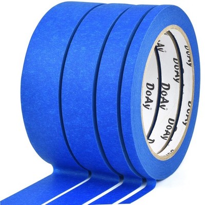 4 Pack Blue Painters Tape - Masking Tape 0.25'', 0.50'', 0.75'', 1'' Wide