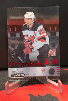2023-24 Upper Deck Synergy Cranked Up Red /599 Jack Hughes