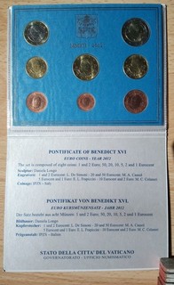 Kursmünzensatz Vatikan original im Klappfolder 2012