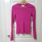 Women's WITCHERY 'Ribbed' S Long Sleeve Top Pink Stretchy | 3+ Extra 10% Off
