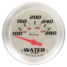 Equus Water Temperature Gauge 8262 8000 Series 100-280 Deg 2 In. Electric White