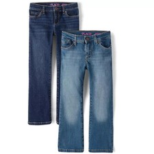 The Children's Place Girls Stretch Bootcut Jeans 2-Pack Multi 10