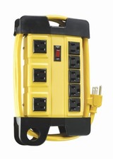 Southwire Power Strip - 8-Grounded Outlets - Heavy Duty Industrial Outlet Str...