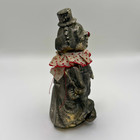 Vintage Metal Clown Coin Piggy Bank 6.5” Silver Tone — photo 3