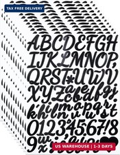 12 Sheets 1 1/2 Inch Letter Number Stickers, Self-Adhesive Vinyl Alphabet Label